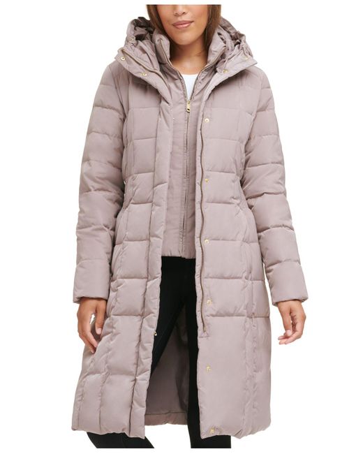layered down puffer coat