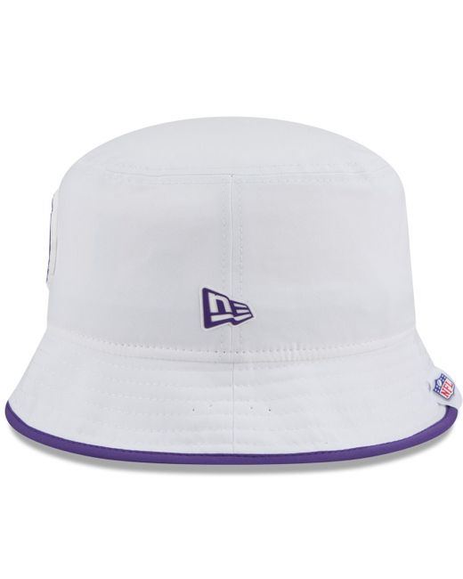 KTZ White Minnesota Vikings 2025 Nfl Training Camp Stretch Bucket Hat for men