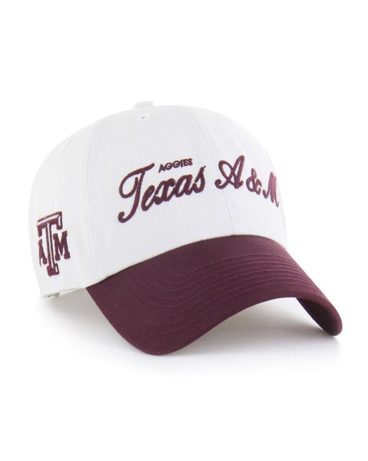 '47 Purple White Texas A&m aggies Contemporary Basics Foundation Clean Up Adjustable Hat