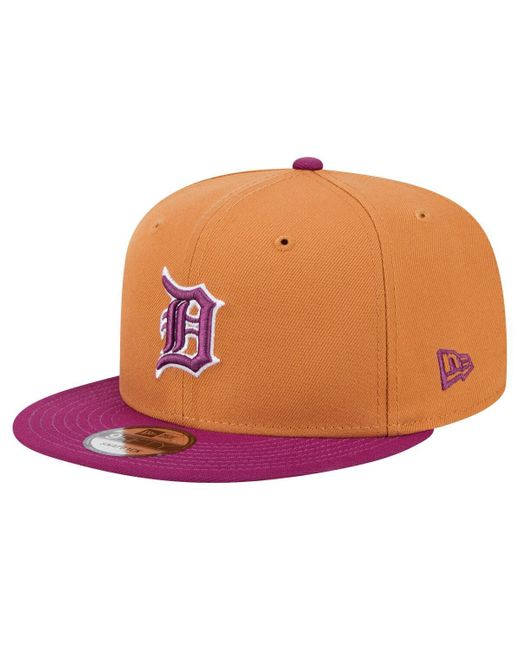 KTZ Orange Brown/purple Detroit Tigers Color Pack Two-tone 9fifty Snapback Hat for men