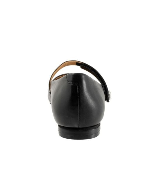 Trotters Black Hazel Flat
