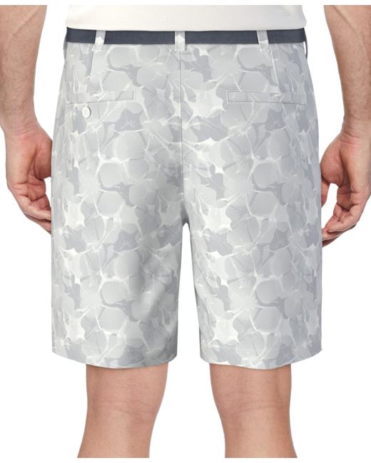 PGA TOUR White Hibiscus-print Shorts
