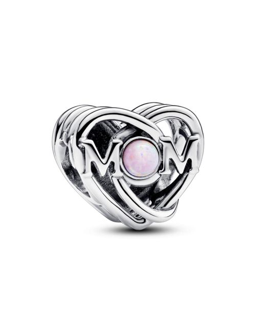 Pandora Metallic Openwork M0m Heart Charm