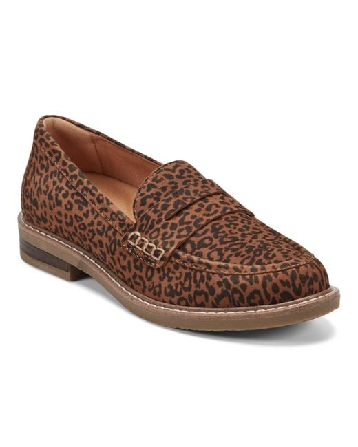 Earth Brown Javas Slip-on Penny Loafers
