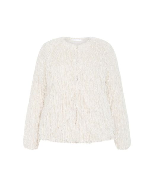 City Chic White Plus Size Sparkle Queen Jacket