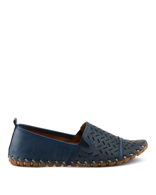 Spring Step Blue Kapri Flexible Leather Loafer