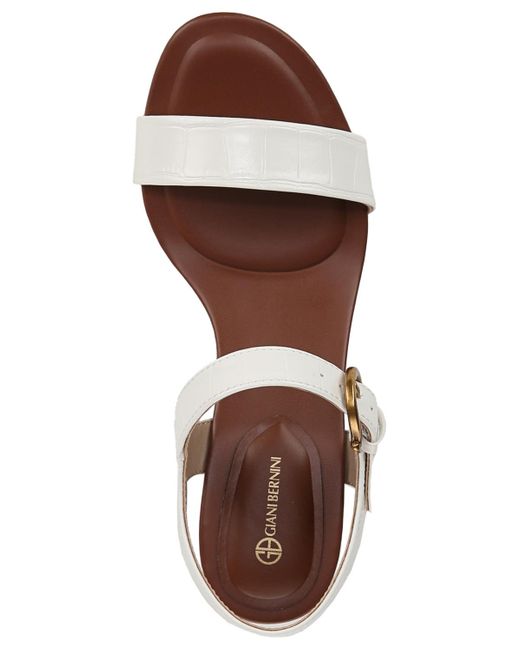 Giani Bernini Brown Hadleyy Cylinder Stacked Heel Dress Sandals
