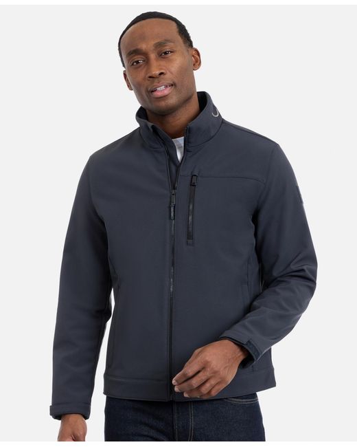 Calvin Klein Blue Water Resistant Softshell Jacket for men