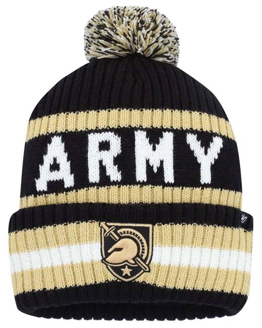 47 Brand Fleece Black Army Black Knights Bering Cuffed Knit Hat With