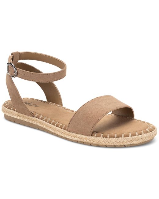 Style & Co. Metallic peggyy Ankle-strap Espadrille Flat Sandals