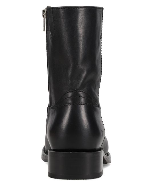 Frye Black Campus Inside Side-zipper Ankle Boots for men