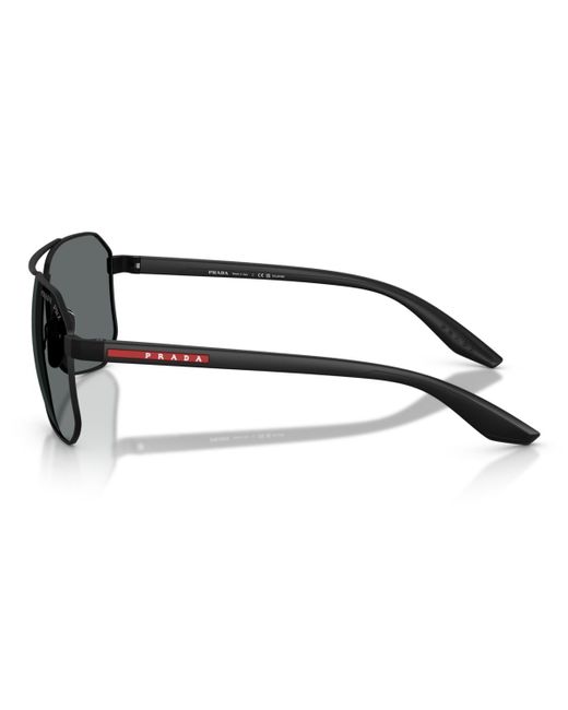 Prada Linea Rossa Black Polarized Sunglasses for men