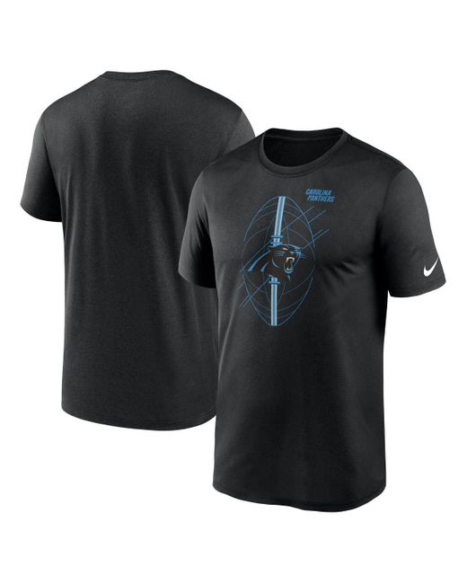 Nike Black Carolina Panthers Big Tall Legend Icon Performance T-shirt for men