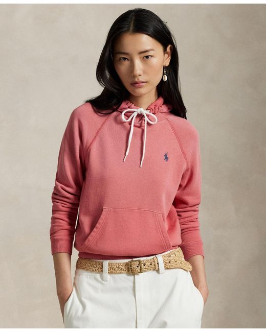 Polo Ralph Lauren Red Shrunken Fit Fleece Hoodie Sweatshirt