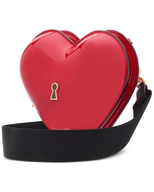 Kate Spade Key To My Heart Patent 3d Mini Crossbody in Black