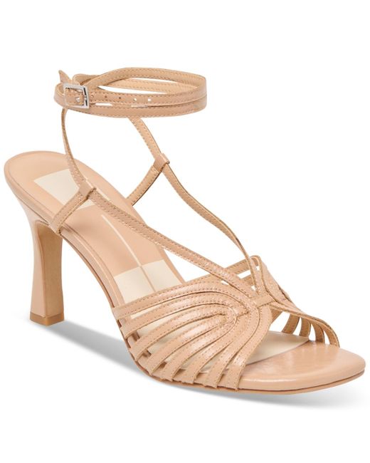 Dolce Vita Metallic Nivana Strappy Two-piece Ankle-wrap Dress Sandals