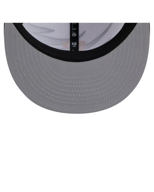 KTZ Black/white Pittsburgh Pirates jagged 9fifty Snapback Hat for men
