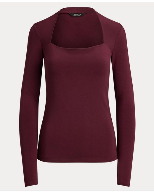 Ralph Lauren Red Square Neck Top