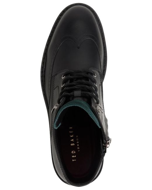 Ted Baker Black Burn Lace Up Boots for men