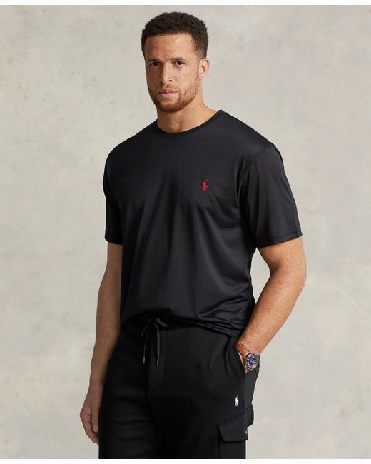Polo Ralph Lauren Black Big & Tall Performance Jersey T-shirt for men