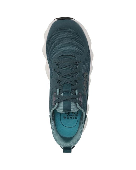 Ryka Blue Podflow Lace Up Walking Sneakers