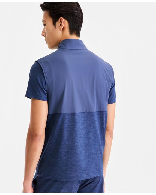 Alfani Blue Knit Performance Vest for men
