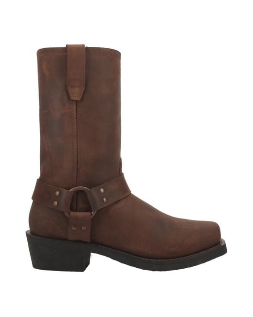 Dingo Brown Dean Leather Harness Boot for men