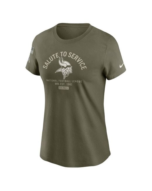 Nike Green Minnesota Vikings 2025 Salute To Service Sideline T-shirt