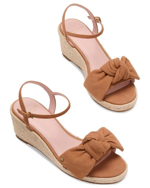 Kate Spade Brown Leandra Espadrille Wedge Sandals