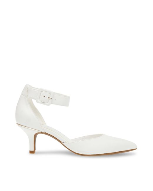 Anne Klein White Fabulist Pointed Toe Pumps