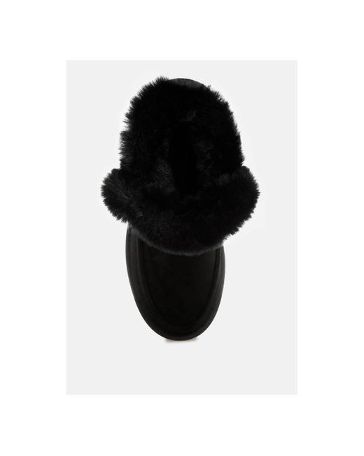 LONDON RAG Black Linka Pin Buckle Detail Snow Boots