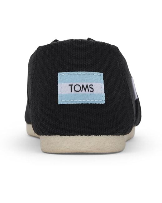 TOMS Black Alpargata Classic Heritage Canvas Slip-on Flats
