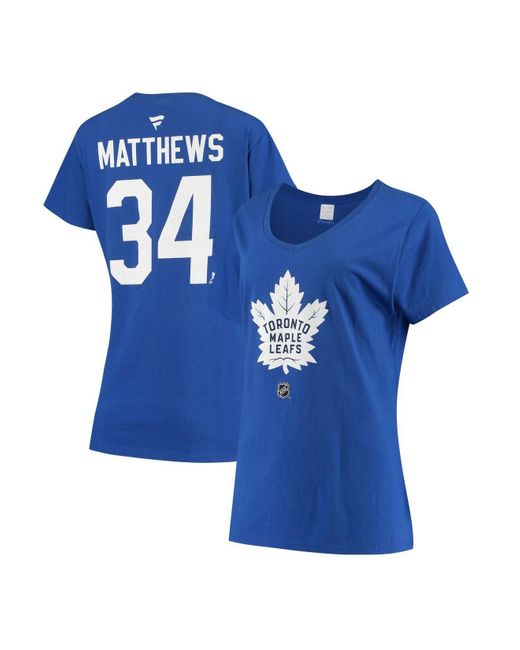 Fanatics Branded Auston Matthews Blue Toronto Maple Leafs Name And