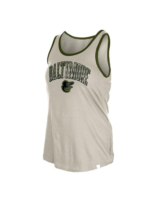 KTZ Green Cream Baltimore Orioles Armed Forces Tank Top