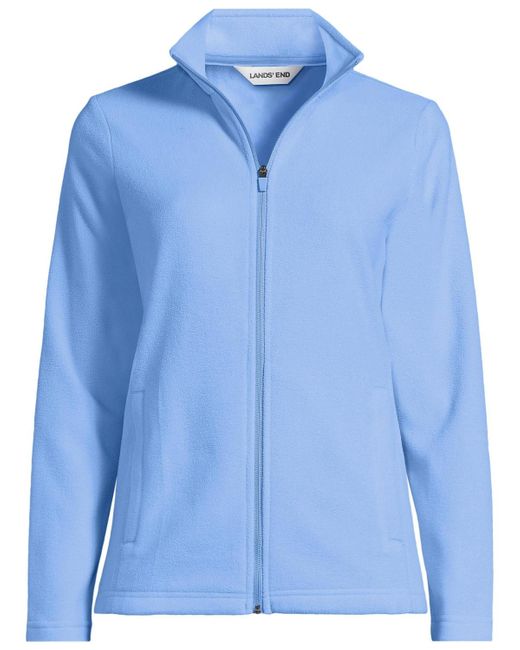 Lands' End Blue Plus Size Anyweather Fleece Full Zip Jacket
