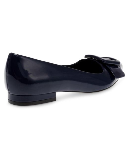 Anne Klein Blue Kalea Pointed Toe Buckle Flats