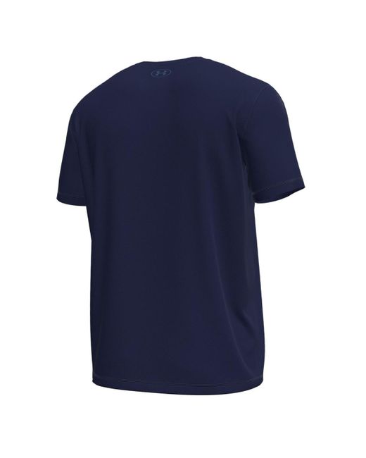 Under Armour Blue Midshipmen Stack Stretch Performance T-shirt for men