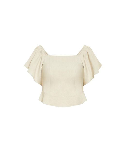 City Chic Black Samara Ruffle Top