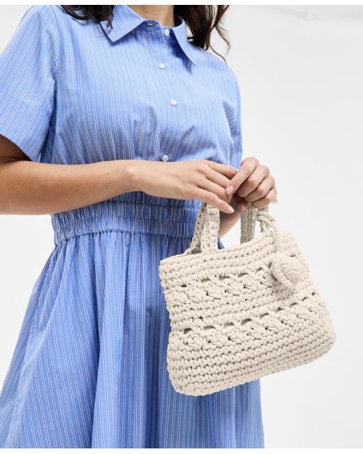 On 34th Natural Crochet Medium Tote Bag