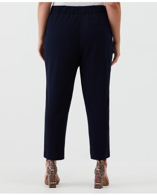 Rafaella Blue Plus Size Easy Pull On Pants