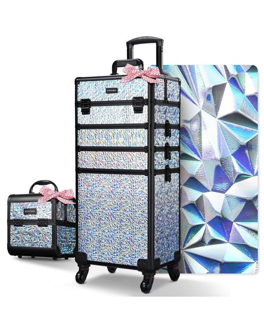 Byootique Blue Makeup Train Case Kit