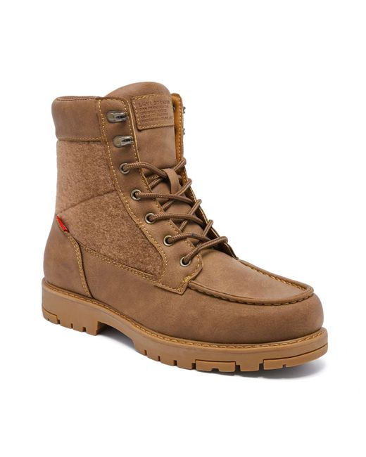 Levi's Brown Arizona Moc Neo Lace-up Boots for men