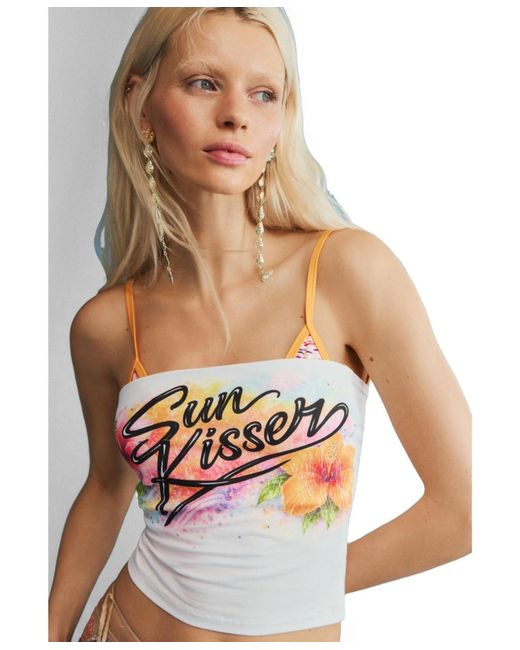 Desigual Black Strapless Top