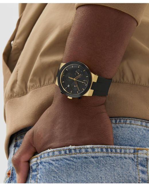 Movado Swiss Chronograph Bold Fusion Black Silicone Strap Watch 45mm for men