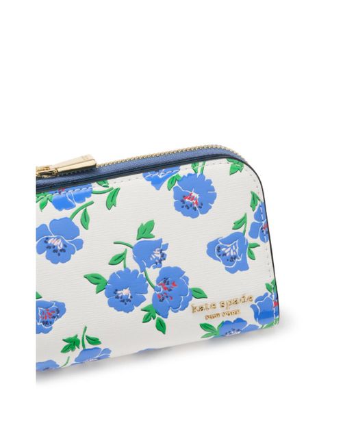 Kate Spade Blue Devin Springtime Compact Wallet