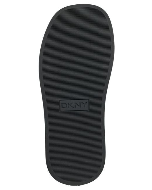 DKNY Black Lachine Platform Slide Sandals