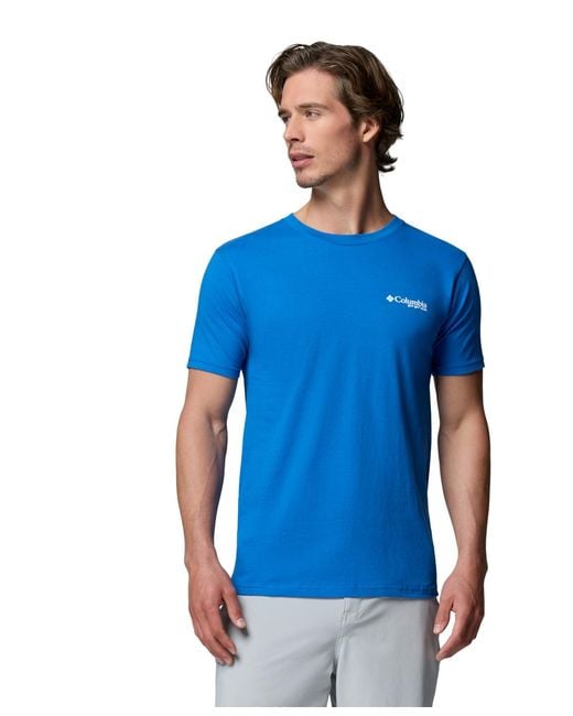 Columbia Blue Pfg Class Graphic T-shirt for men