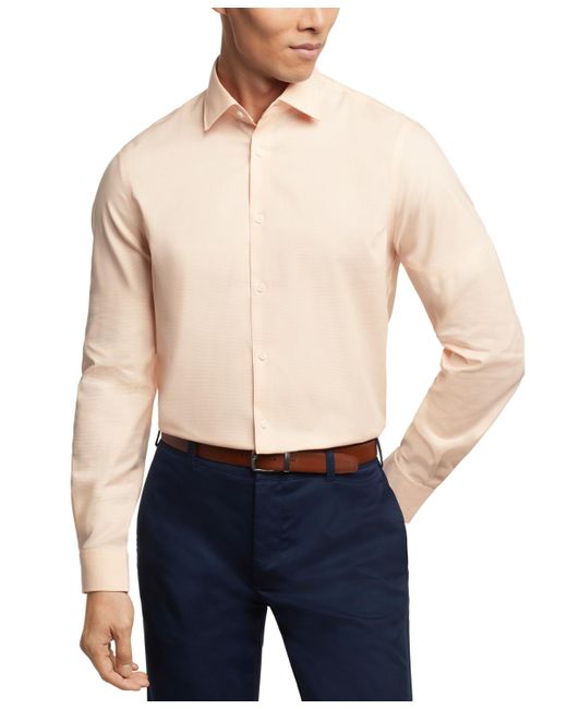 Michael Kors Blue Regular Fit Airsoft Stretch Ultra Wrinkle Free Dress Shirt for men