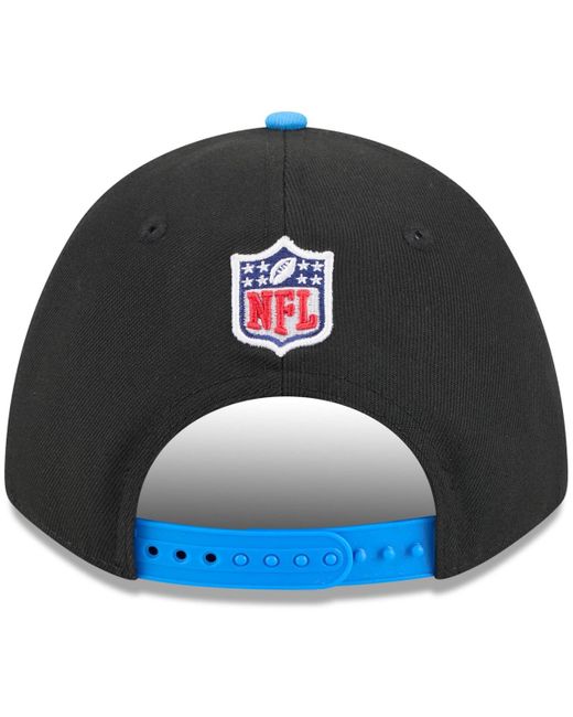 KTZ Black/powder Blue Los Angeles Chargers 2025 Nfl Draft 9forty A-frame M-crown Adjustable Hat for men