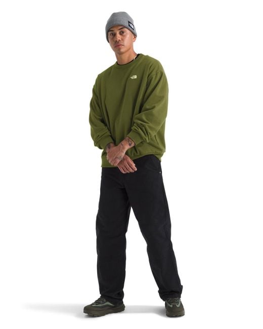 The North Face Green Evolution Simple Dome Oversized Crew Sweatshirt for men